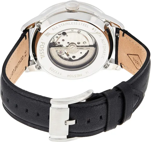 Miniatura 3 de Fossil - Reloj de pulsera automático y mecánico de estilo Townsman en acero inoxidable para hombre Plateado Negro