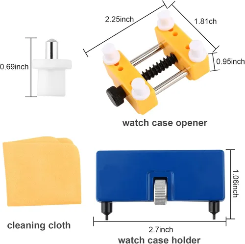 Miniatura 2 de UUBAAR Kit de herramientas de repuesto de batería de reloj, 9 piezas de herramienta profesional para quitar la espalda del reloj, herramienta