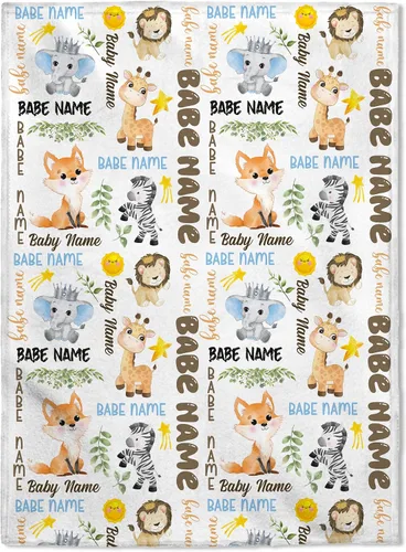 Miniatura 13 de FLOCHIL Manta de bebé personalizada para niños, manta de bebé personalizada con nombre, manta de bebé occidental personalizada, regalo para baby