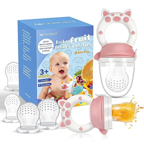 Miniatura 12 de Chupete alimentador de frutas para bebés, chupetes de dentición fresca, juguete mordedor de dentición de frutas para bebés de 3 a 24 meses, 6 bolsas