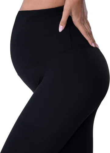 Miniatura 3 de POSHDIVAH - Leggings de maternidad para mujer para usar sobre el vientre, pantalones de yoga para embarazo, leggings para entrenamiento activo