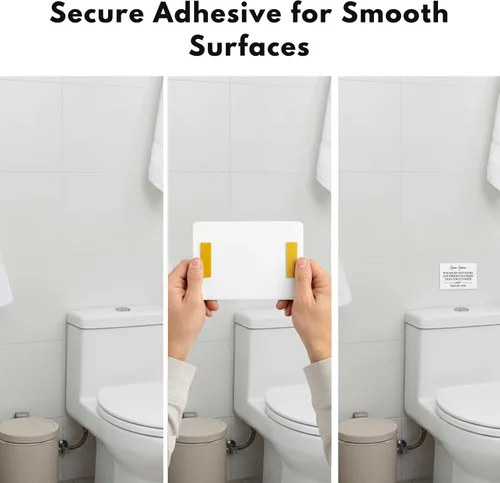 Miniatura 7 de Señal de inodoro con texto en inglés «No ras» con el sistema septico «Do Not Flush Toilet Paper» (acrílico blanco de 5 x 3.5 pulgadas) – Letrero