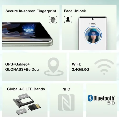 Miniatura 7 de FOSSIBOT S3Pro - Teléfono desbloqueado, 6.67 pulgadas AMOLED Dual Curvo Pantalla + 1.09 pulgadas Pantalla Trasera Teléfonos Celulares