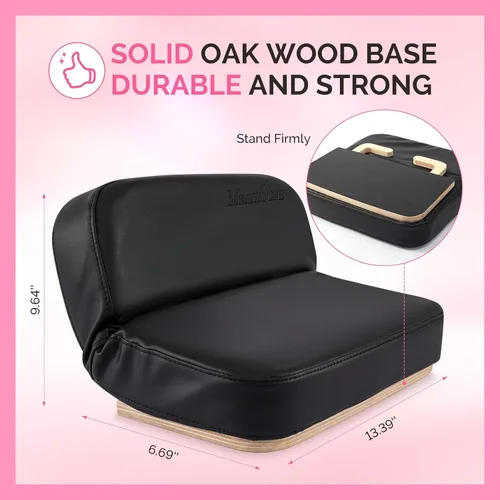 Miniatura 8 de MelodySusie Reposabrazos plegable para uñas tecnológicas de uñas, cojín de manicura ajustable de 5 niveles, almohada grande de piel sintética