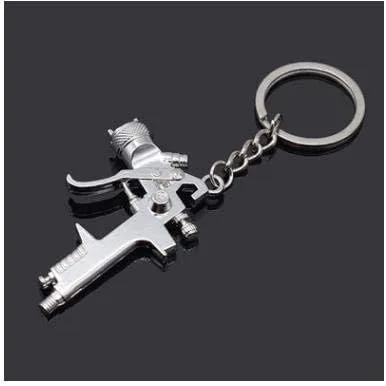 Miniatura 2 de Acxico Llavero de pistola de agua con pintura en aerosol, accesorios unisex, regalo para niños, Blanco