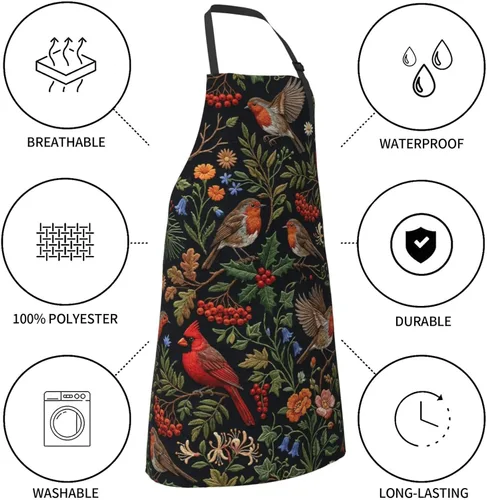 Miniatura 6 de Delantal impermeable de mandalas encantador delantal de cocina delantal ajustable unisex