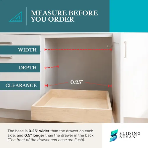 Miniatura 3 de SlidingSusan Organizador de cajones extraíbles para armarios, estantes deslizantes de cierre suave para cocina, despensa, baño y organización