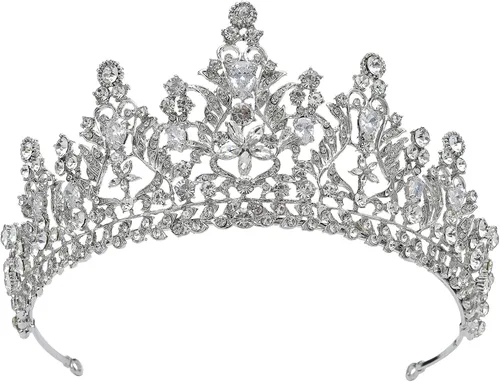 LOVFOIVER Crown and Tiara for Women, Princess Crowns for Girls Crystal Queen Tiaras, Rhinestone Wedding Headband for Bridal