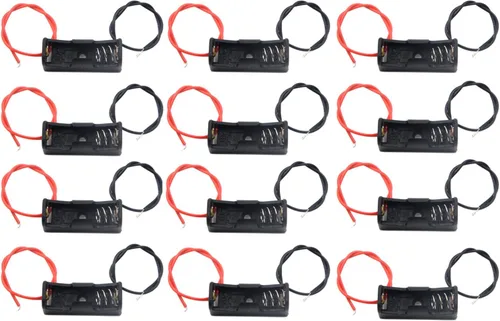 Miniatura 6 de Estuche con AA batería Negro con conductor de cable