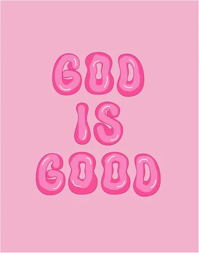 Miniatura 10 de Decoración de pared cristiana preppy rosa - Decoración de pared estética de Dios es bueno para mujeres, mujer, niñas adolescentes - Regalos