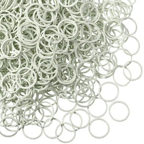 Miniatura 7 de Hicarer 1000 mini bandas de goma bandas elásticas suaves para peinados de cabello (1.5 cm, transparente)