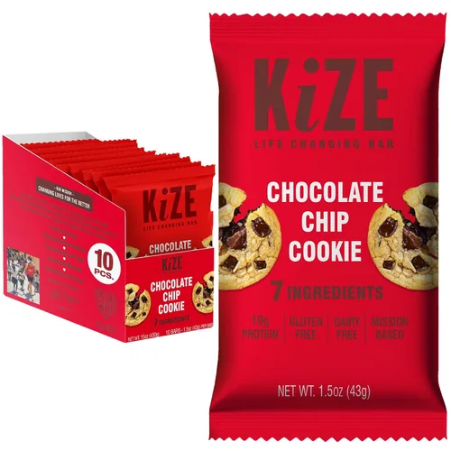 Miniatura 45 de KiZE Energy Bars - Barras energéticas de reemplazo de comidas con alto contenido de proteínas, a base de mantequilla de almendras, sin gluten, sin