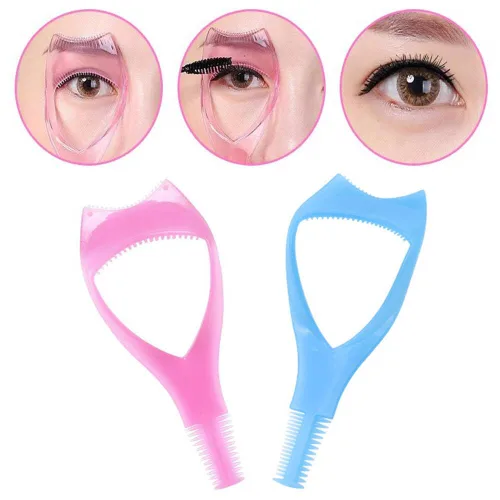 Miniatura 5 de 2 unids máscara escudo maquillaje pestañas herramienta superior inferior pestañas protector aplicador guía ayudante con peine de pestañas