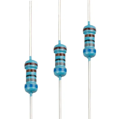 Miniatura 24 de 100pcs 1 ohm Resistor 1/4w (0.25 W) Resistencia fija de película metálica de tolerancia ±1%, múltiples valores de resistencia opcional
