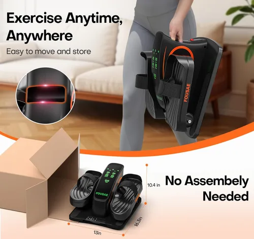 Miniatura 7 de Under Desk Elliptical Machine, Upgraded 6 Adjustable Resistance &15 Speeds Electric Elliptical Leg Exerciser while Sitting for Seniors with Forward