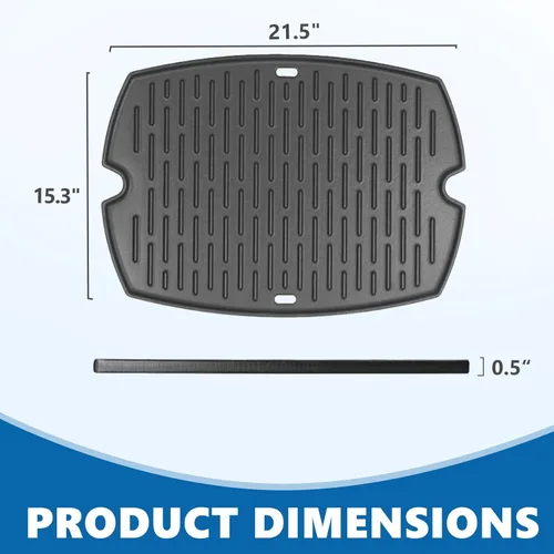 Miniatura 7 de Safbbcue 7583 - Plancha de hierro fundido de 21.5 pulgadas para Weber Q2200 Q2000 Q2400 Q200 Q220 Q240 Series Placa de parrilla de gas para Weber