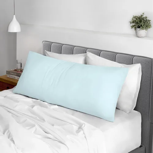 Miniatura 28 de Pizuna Juego de 2 fundas de almohada de 100 % algodón puro, tamaño estándar, color blanco, lujosas fundas de almohada de 400 hilos de satén
