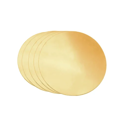 5 Piezas Placas Redondas de Latón Calibre 20, 0.03" de Espesor x 4" de Diámetro Lámina de Metal de Cobre Latón H62 para Manualidades, Modelos,