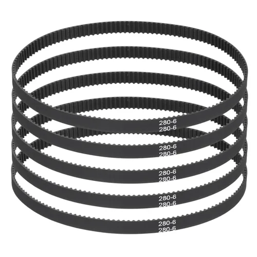 Miniatura 53 de MECCANIXITY 3.780 in GT-2 correa dentada, 5pcs 0.354 in ancho 0.079 in paso impresión 3D GT-2 correa dentada caucho de bucle cerrado, negro