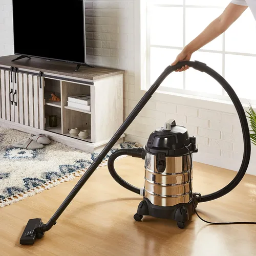 Miniatura 2 de Amazon Basics Aspiradora Húmeda/Seca, 4 galones, 3 HP, Acero Inoxidable, Gris/Negro
