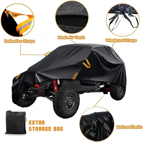 Miniatura 7 de Cubierta UTV, Protección Super Resistente para Todo Clima, Cubierta UTV Sobredimensionada de 2 Asientos Compatible con Can Am Maverick X3 Defender