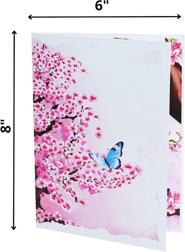 Miniatura 4 de Tarjetas de cumpleaños 3D de flor de cerezo para mujer, tarjeta desplegable para el día de la madre, aniversario 3D, día de San Valentín, regalos