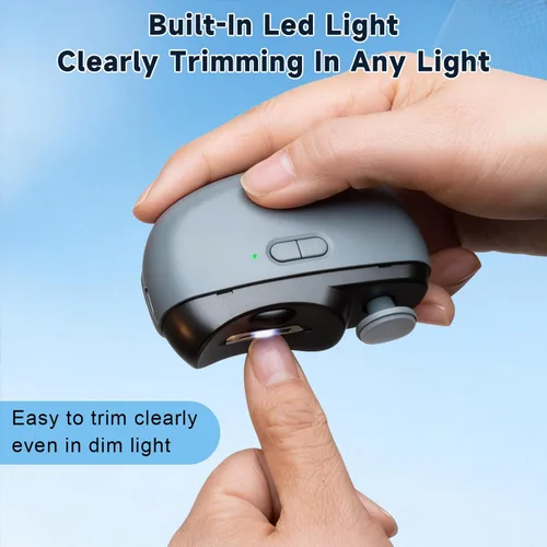Miniatura 4 de Electric Nail Clipper 3-in-1 Automatic Nail Clippers, Fingernail Toenail Trimmer Electric Toenail Clippers with LED Light Clip Storage 2 Speeds Nail