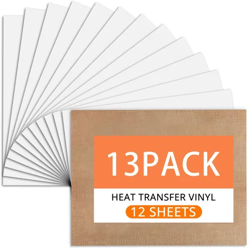 Miniatura 9 de Paquete de vinilo de transferencia de calor HTV rosa neón: 13 unidades de 12 "x 10" vinilo rosa neón para planchar en camisetas, vinilo