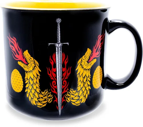 Miniatura 2 de Taza de cerámica Game Of Thrones House of the Dragon para caravana, taza de café grande para expreso, té, coca Capacidad para 20 onzas