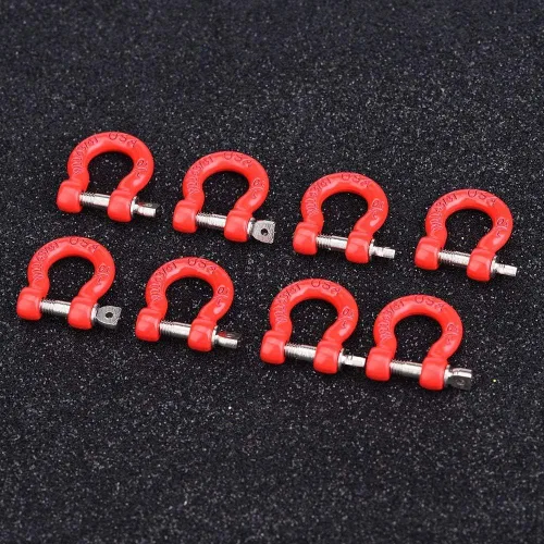 Miniatura 5 de HERCHR Gancho de remolque RC, 8 piezas de metal RC con hebilla de remolque con hebilla de remolque, grillete de bloqueo de enganche, accesorios