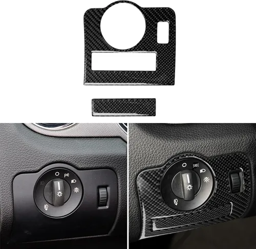 Miniatura 17 de NVCNX Fibra de Carbono Compatible con Ford Mustang GT Shelby 2010-2014 2011 2012 2013 Consola Central del Coche Transmisión Automática Caja