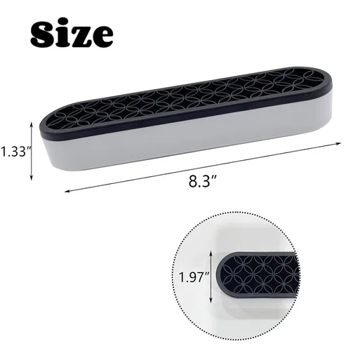 Miniatura 2 de TANG SONG 1 PC Organizador de brochas de maquillaje de silicona, caja de almacenamiento de cosméticos para escritorio (Negro)