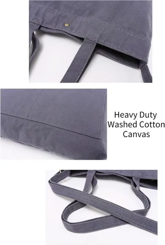 Miniatura 4 de Jeelow Bolso bandolera de lona resistente para hombre y mujer