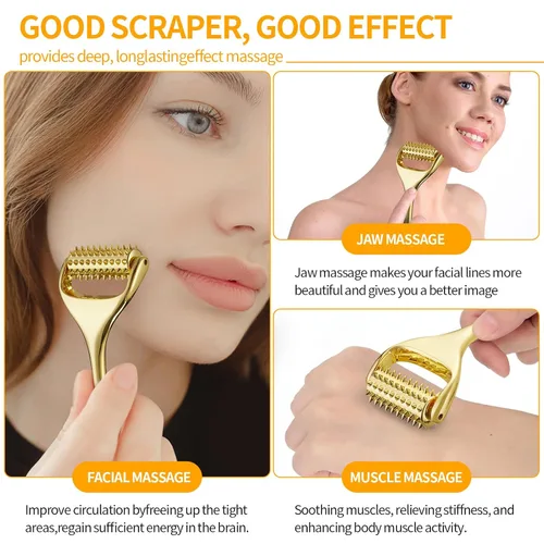 Miniatura 3 de Running man Rodillo de acupuntura, masajeador facial para el cuidado de la piel, rodillo de acupresión facial, herramienta de masaje de tejido