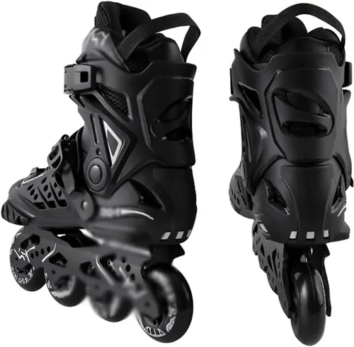 Miniatura 4 de Patines profesionales de carreras en línea unisex, para principiantes, para exteriores, patines de velocidad de rendimiento para adultos y Blanco