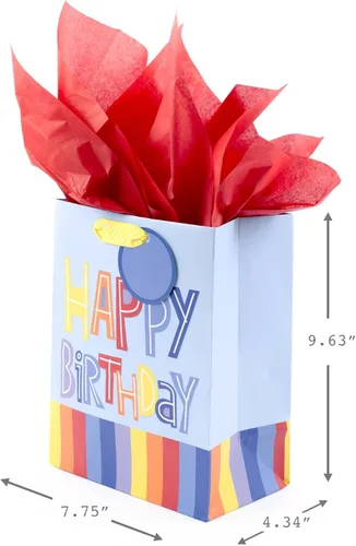 Miniatura 3 de Hallmark bolsa de regalo de cumpleaños en papel de seda, tamaño grande, Multicolor