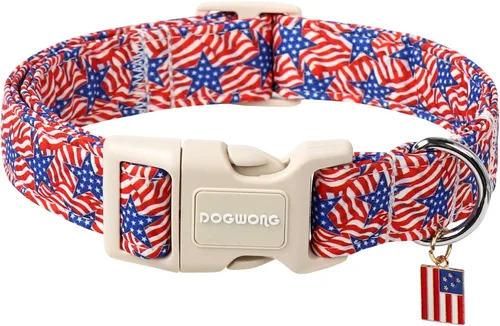 Miniatura 28 de DOGWONG Collar de perro de San Valentín, collar de perro con estampado de corazones para perros grandes, lindos collares de primavera, hembra