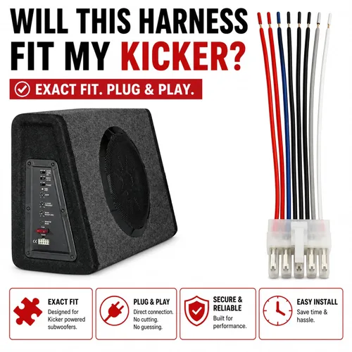 Miniatura 2 de Enchufe de arnés de 10 pines compatible con Kicker BassStation Hideaway 11HS8 46HS10 11PHD12 11PH12 HS8 PT10 PT250 11PT8
