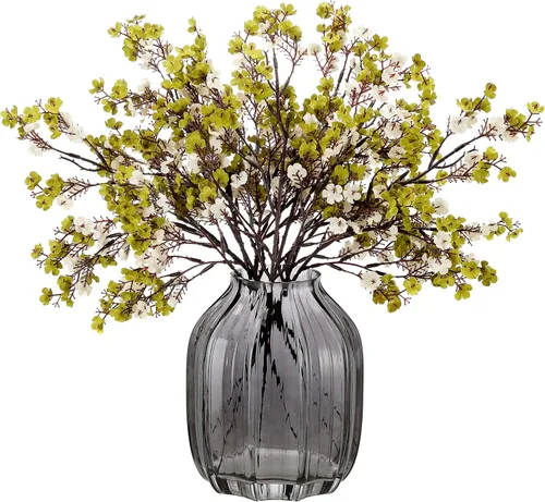 Miniatura 46 de JAKY-Global Flores Artificiales de Tela Aliento de Bebé 12 Ramos Plantas de Seda Falsas Europeas Decoración de Boda Fiesta Ramos de Tacto Real DIY