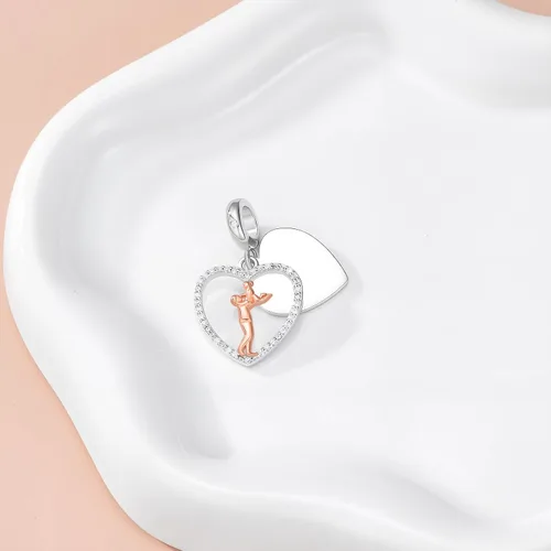 Miniatura 65 de PROESS Dije para padre, madre e hija, pulsera de plata de ley para pulseras, regalos de cumpleaños, día de San Valentín, para hija, madre, amante