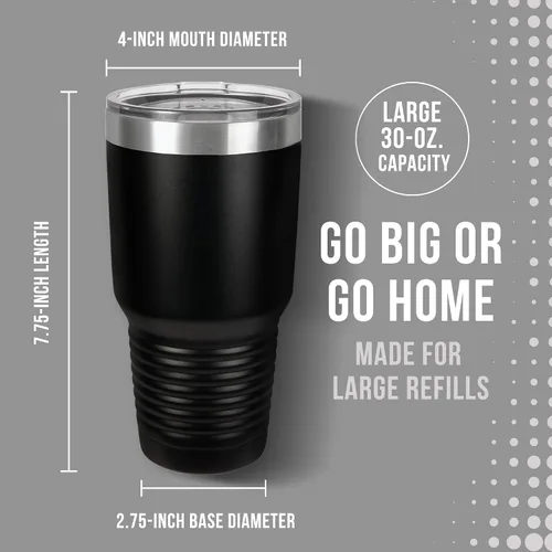 Miniatura 5 de Vaso de entrenador de tenis – Regalo de entrenador de tenis de 30 onzas con aislamiento de acero inoxidable grabado, color negro