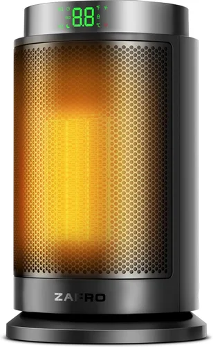 ZAFRO Calentador de espacio, calentadores eléctricos portátiles ultra silenciosos para uso en interiores con termostato, 1500 W cerámica PTC grande,