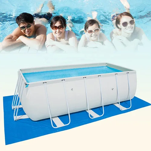 Miniatura 6 de Paño rectangular de suelo para piscinas sobre el suelo, plegable, impermeable, protector de suelo para piscinas/piscinas inflables para niños, 116 x