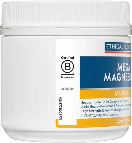 Miniatura 3 de Ethical Nutrients MEGAZORB Mega Magnesio Polvo Frambuesa 7.05 oz