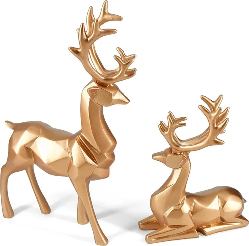 Estatua de Adorno de Reno, Decoración Navideña de Reno, Regalos de Ciervo para Mujeres, Regalos para Mamá, Adornos de Ciervo Aplicables para el