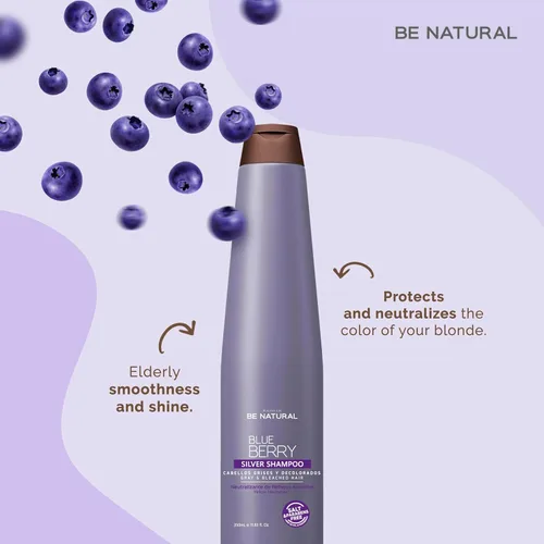 Miniatura 2 de BE NATURAL PLACENTA LIFE Blueberry Silver Acondicionador – Equilibra los tonos amarillentos y proporciona sedosidad – Cierra las cutículas