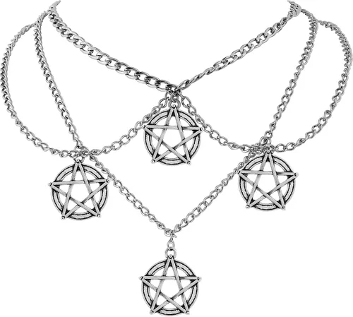 Sacina Gargantilla gótica en capas, gargantilla gótica, gargantilla grunge, collares grunge, collares Y2K, Halloween, Navidad, Año Nuevo, regalo de