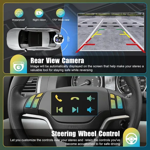 Miniatura 6 de Radio de coche 4G+64G Android 12 para Honda CRV 2007-2011, unidad principal estéreo de 9 pulgadas con WiFi/5G, CarPlay inalámbrico+Android Auto