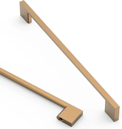 Miniatura 25 de Asidrama - Paquete de 10 manijas de gabinete de cocina de oro cepillado de 3 pulgadas (76mm), tiradores de gabinete, herrajes para gabinete