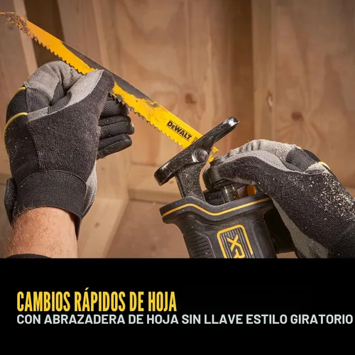Miniatura 3 de DEWALT Sierra recíproca MAX* de 20 V, inalámbrica, disparador variable de 2 dedos, abrazadera de hoja sin llave, solo herramienta (DCS382B)